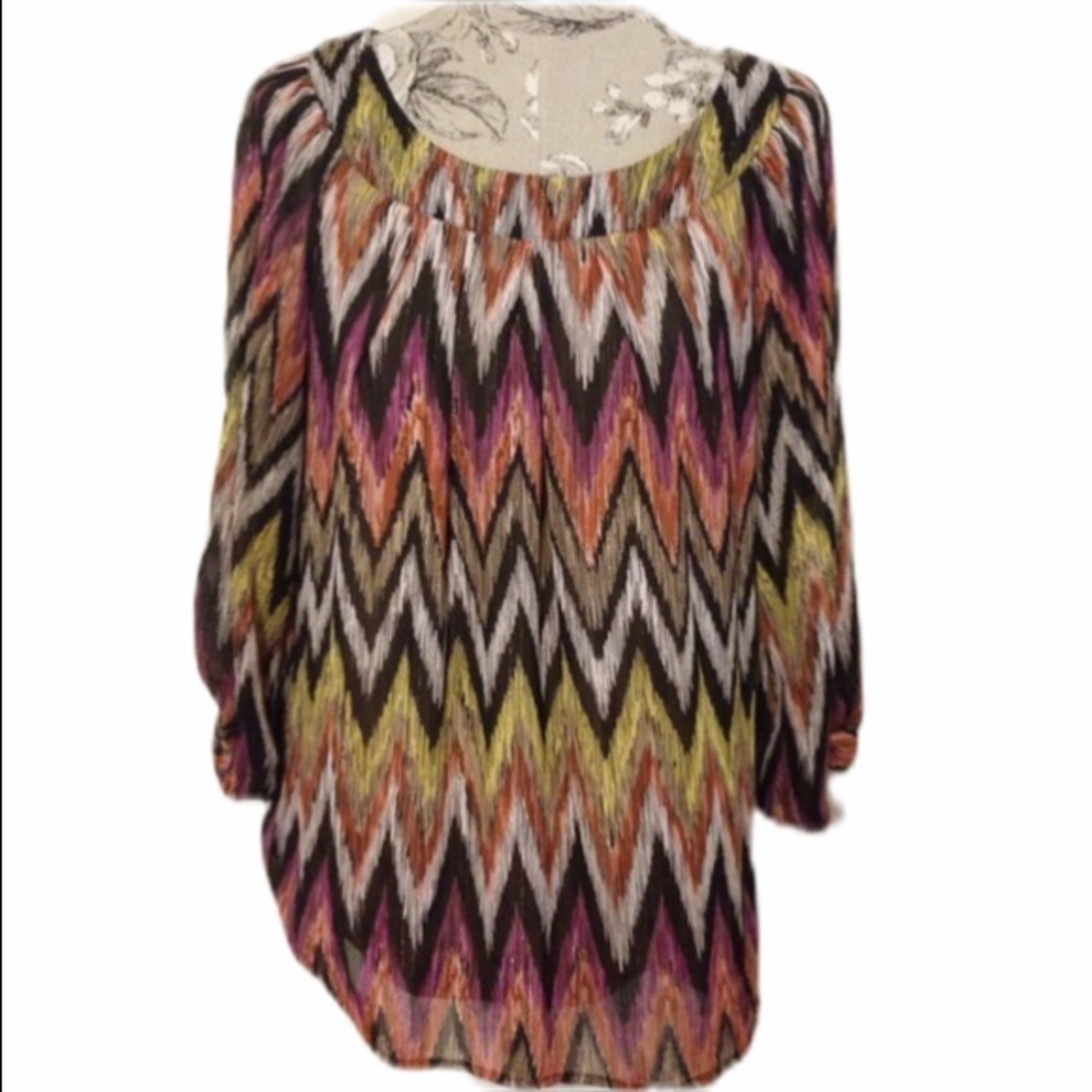 *sara Michelle Chevron Top L